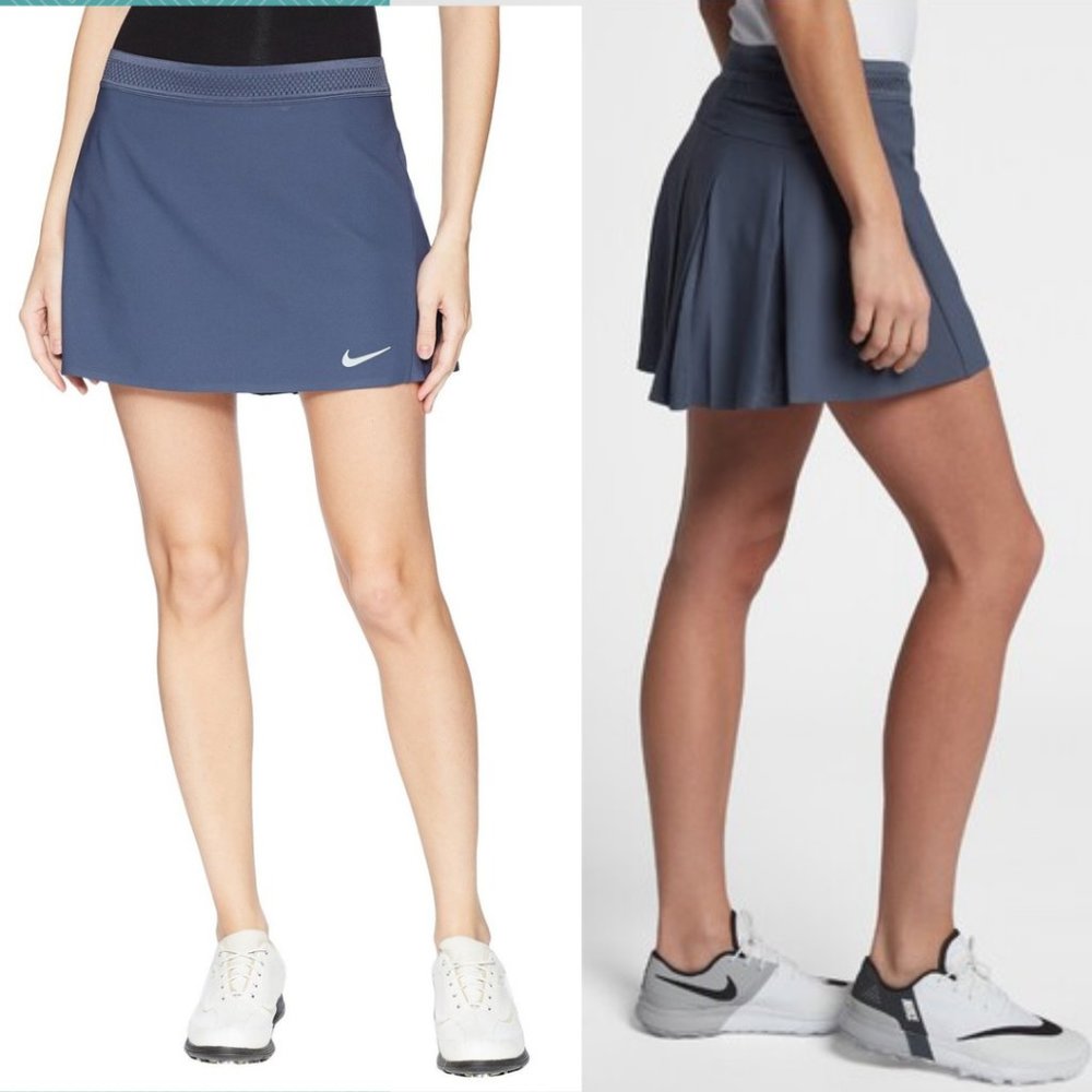 Nike Flex Navy Woven Pleated Skort 14"